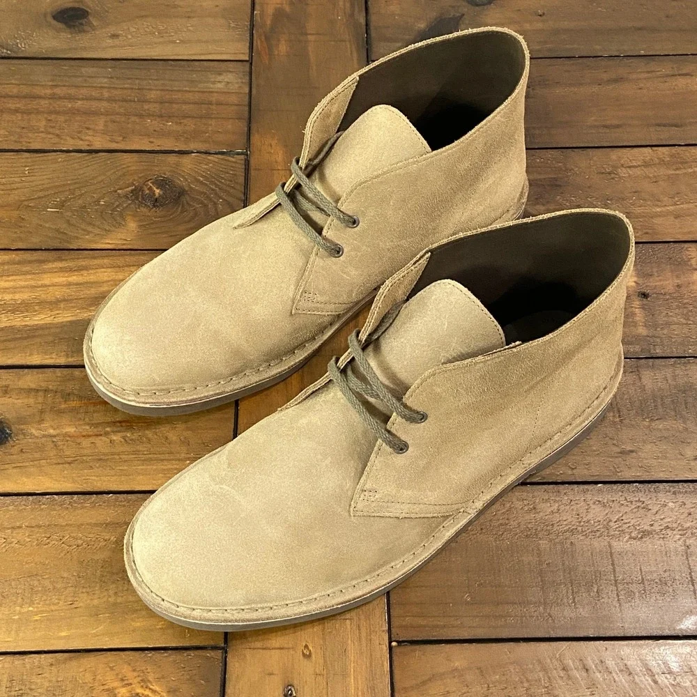 Clarks Bushacre 2 Taupe Suede Chukka Boots Mens 11.5 W 26141154